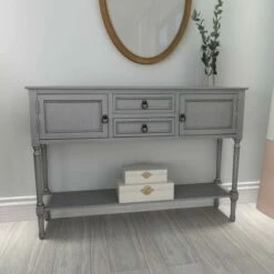 Olivia & May Traditional Wood Console Table Gray - Olivia & May -Console Tables Sales unnamed file 863