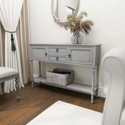 Olivia & May Traditional Wood Console Table Gray - Olivia & May -Console Tables Sales unnamed file 866