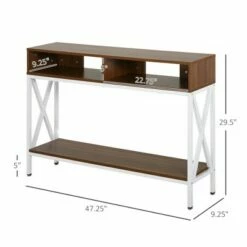 HOMCOM Industrial Style Entryway Console Table Desk with Shelf Living Room Bedroom 14 HOMCOM Industrial Style Entryway Console Table Desk with Shelf Living Room Bedroom -Console Tables Sales unnamed file 874