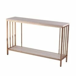 Brampton Faux Stone Console Table Champagne - Aiden Lane -Console Tables Sales unnamed file 896