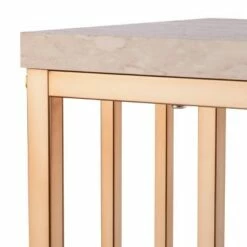 Brampton Faux Stone Console Table Champagne - Aiden Lane -Console Tables Sales unnamed file 901