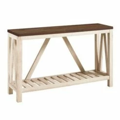 Taylen A Frame Farmhouse Entryway Console Table - Saracina Home Dark Walnut/white Oak -Console Tables Sales unnamed file 91