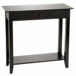 American Heritage Hall Table with Drawer Shelf - Breighton Home Black -Console Tables Sales unnamed file 949