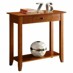 American Heritage Hall Table with Drawer Shelf - Breighton Home Black -Console Tables Sales unnamed file 950