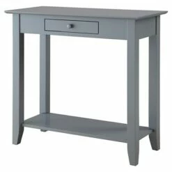 American Heritage Hall Table with Drawer Shelf - Breighton Home Black -Console Tables Sales unnamed file 952