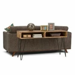 55" Moreno Solid Mango Wood Console Sofa Table Natural - WyndenHall