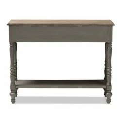 Noemie Country Cottage Farmhouse Finished 2 Drawer Console Table Brown - Baxton Studio -Console Tables Sales unnamed file 977