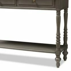 Noemie Country Cottage Farmhouse Finished 2 Drawer Console Table Brown - Baxton Studio -Console Tables Sales unnamed file 980